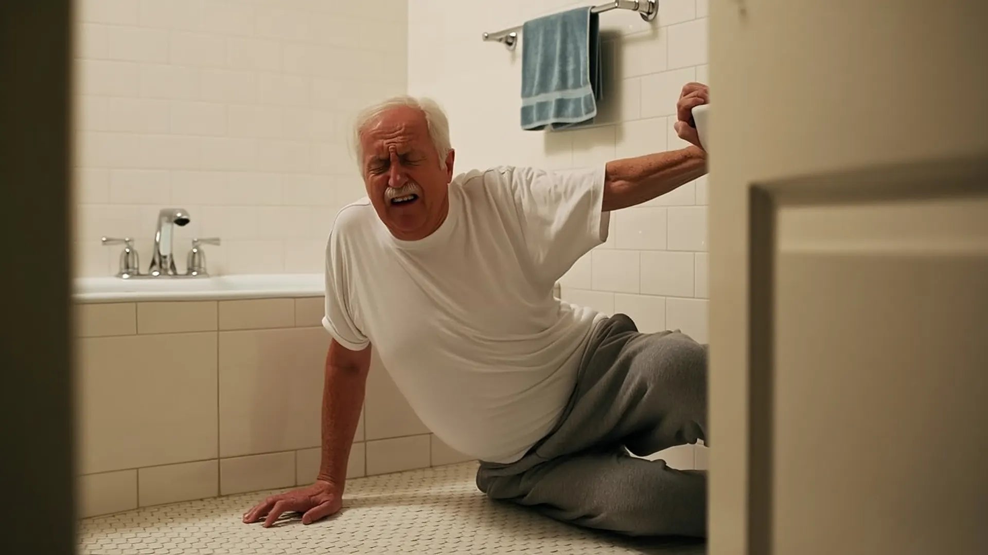 Old man knocked down