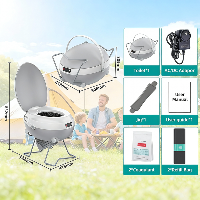 Modiwell LE-330 Dry Flush Toilet Standard Configuration and Dimensions