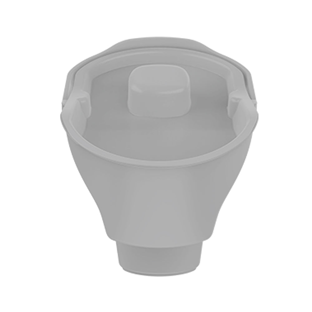 Dry Flush Toilet Urine Tank - Front View of Heavy Duty Reusable Modiwell Accessory.
