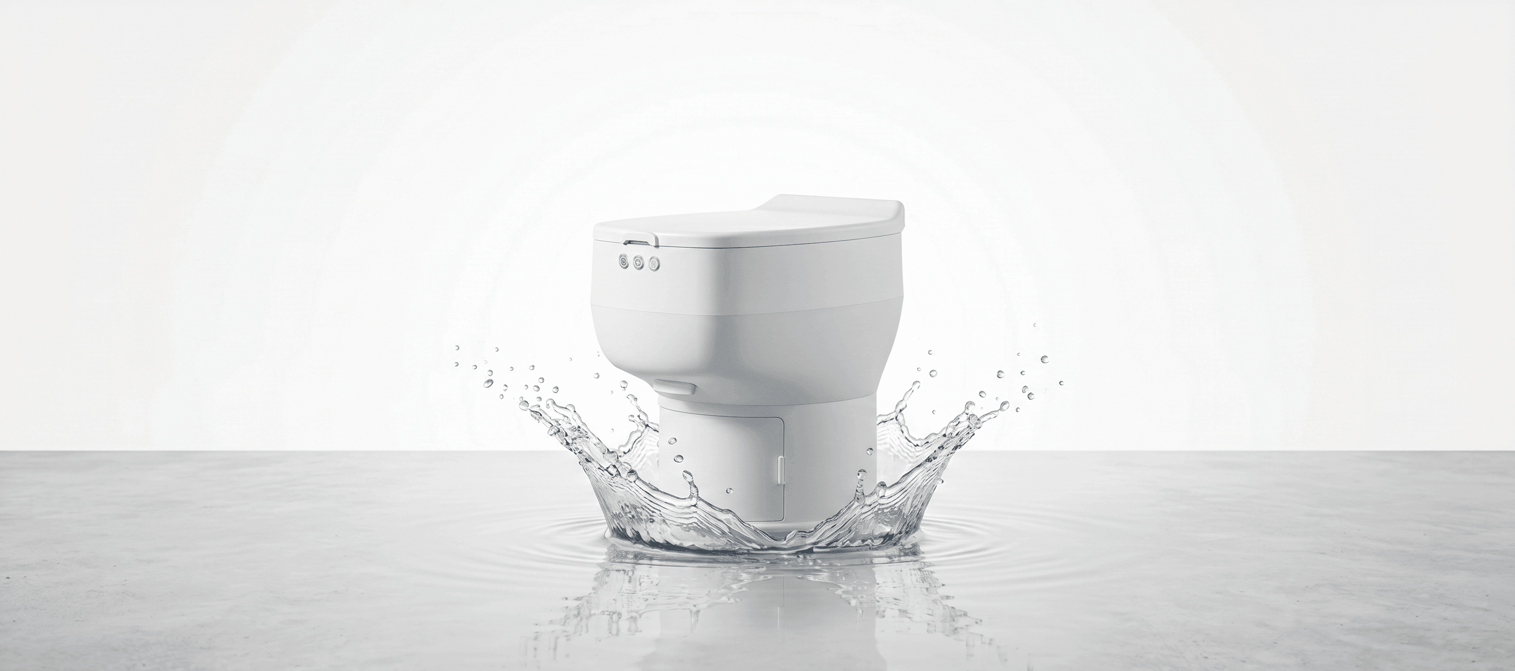 Modiwell Elite R1808 Fixed RV Dry Flush Toilet with LooSeal Waterless Sealing