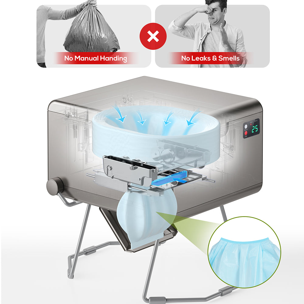 modiwell LE-310 dry flush toilet automatic bagging Technology
