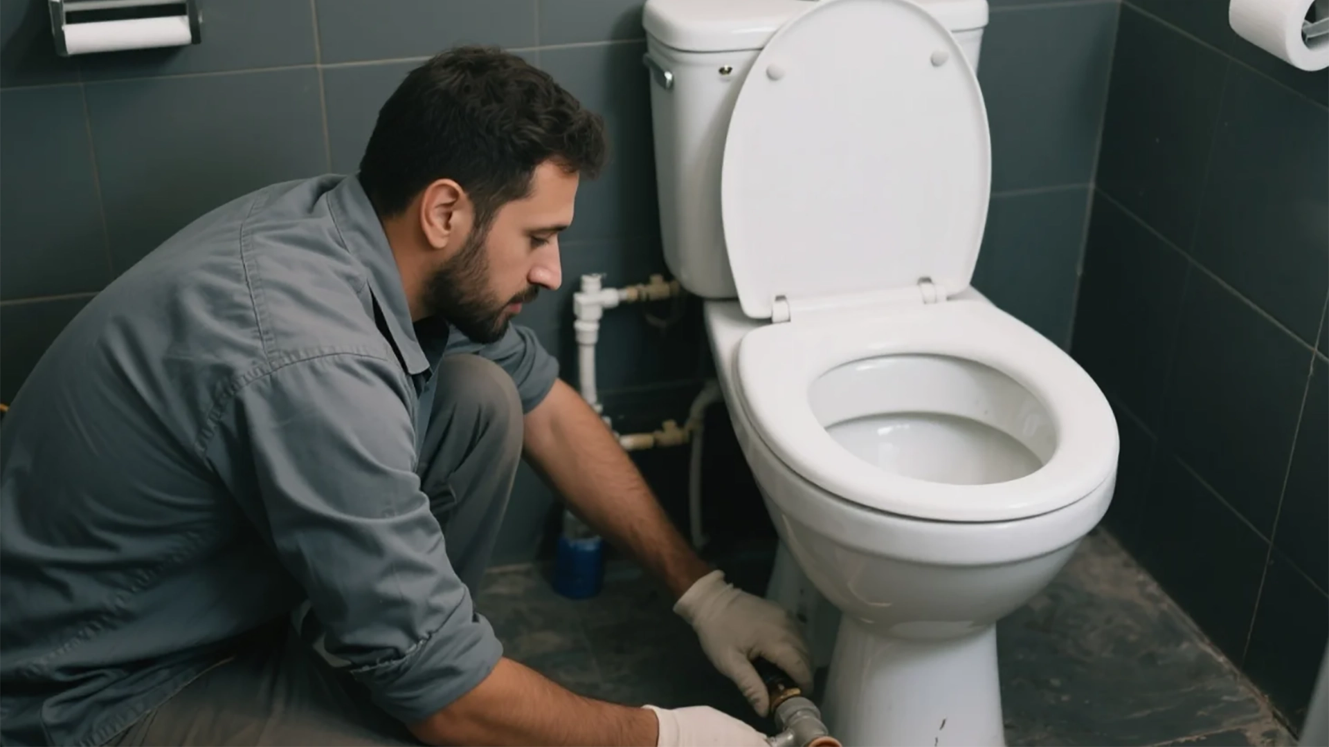 Installing a traditional toilet