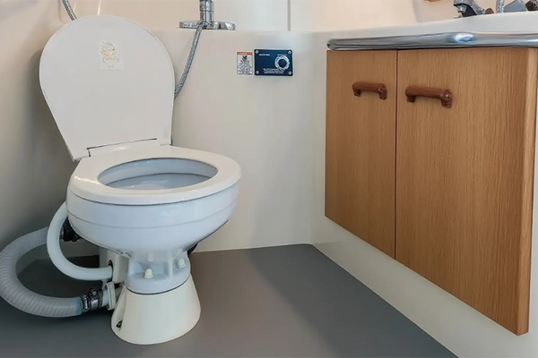 Marine toilet size and placement