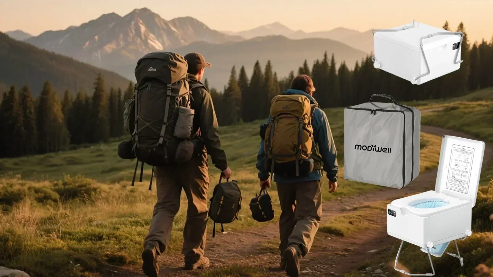 Modiwell portable hiking toilet