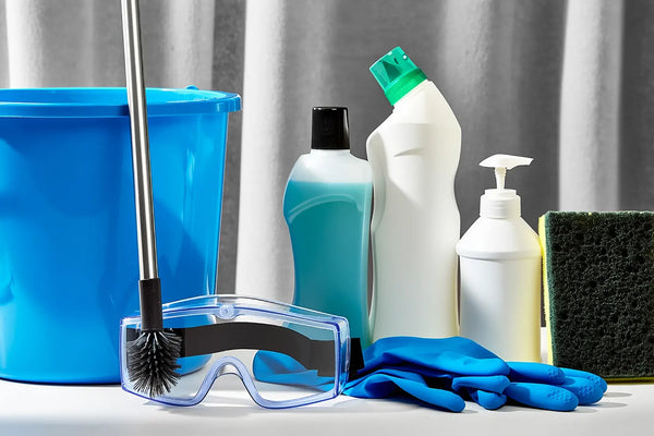 Portable toilet cleaning tools