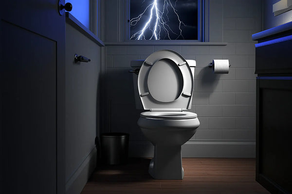 The weather affected the toilet.