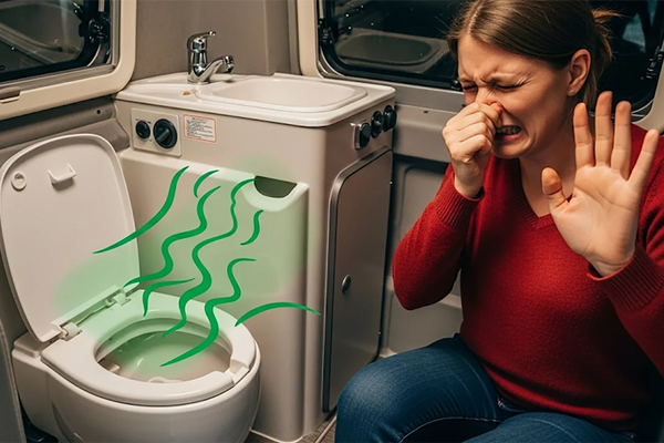 Van life toilet odor