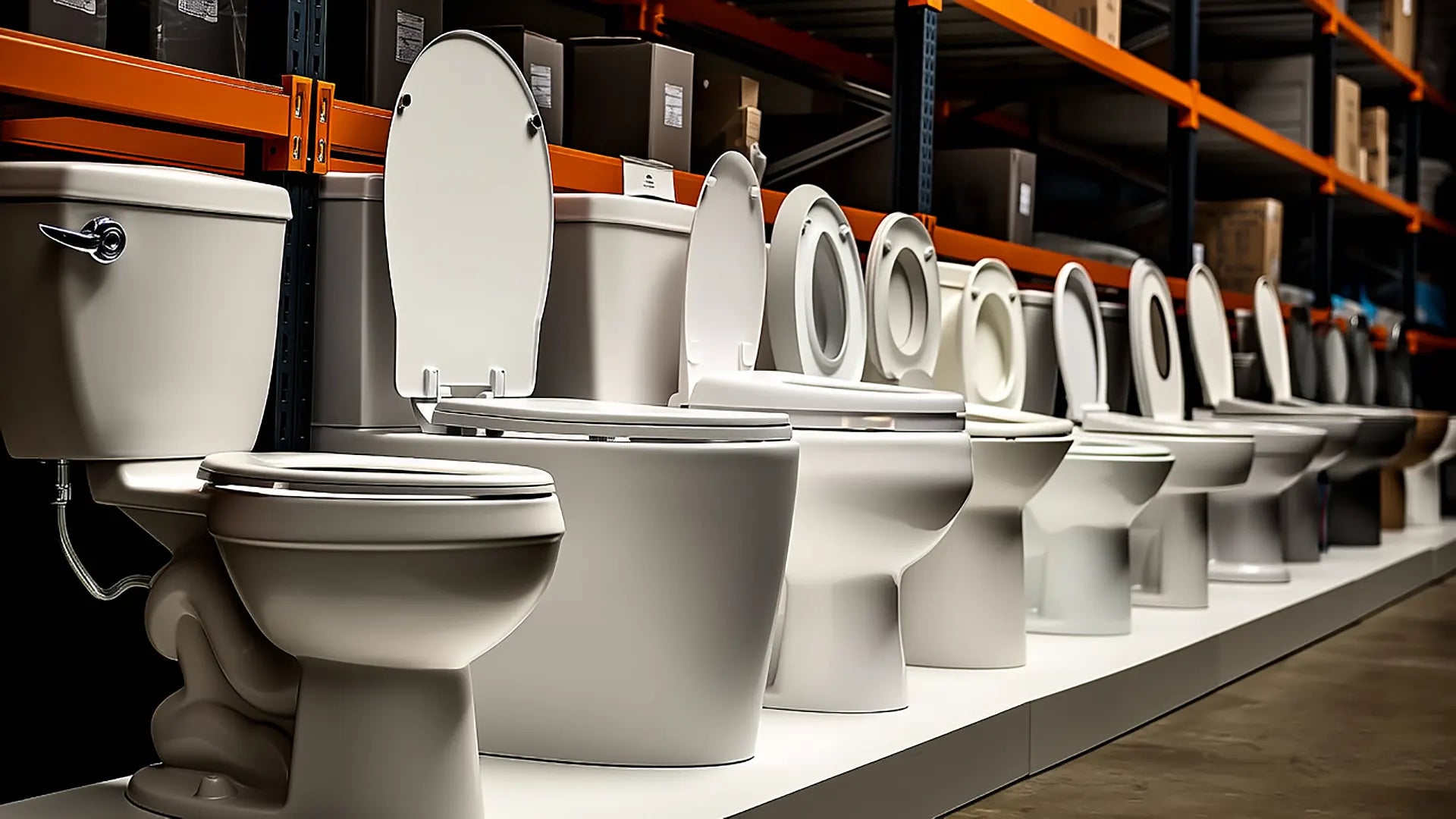 Various types of temporary toilets