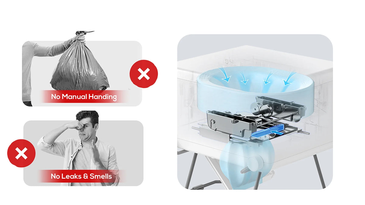 modiwell portable toilet bag disposal