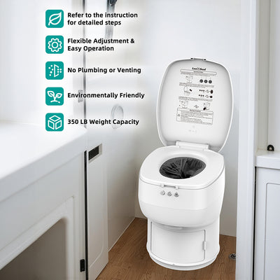 Modiwell R1808 Dry-Flush Caravan Toilet Features
