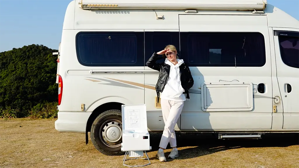 dry flush toilet RV Van use