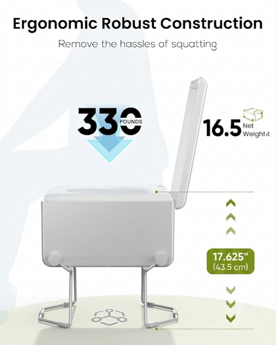 Modiwell EVO LE-310 Portable Dry Flush Toilet with LooSeal Waterless Sealing
