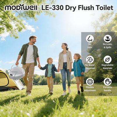 LE-330 hand carry dry flush toilet one click flush