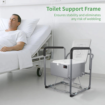Modiwell Distributors）Modiwell LE-310 Dry Flush Toilet Safety Rail | Stable Support