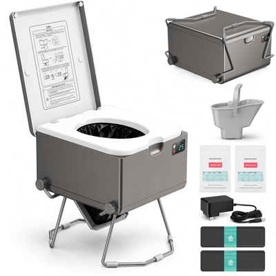 Modiwell EVO LE-310 Portable Dry Flush Toilet with LooSeal Waterless Sealing