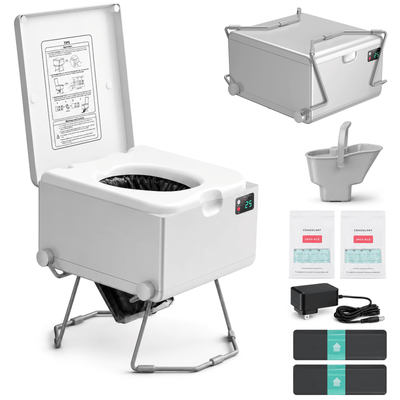 Modiwell EVO LE-310 Portable Dry Flush Toilet with LooSeal Waterless Sealing