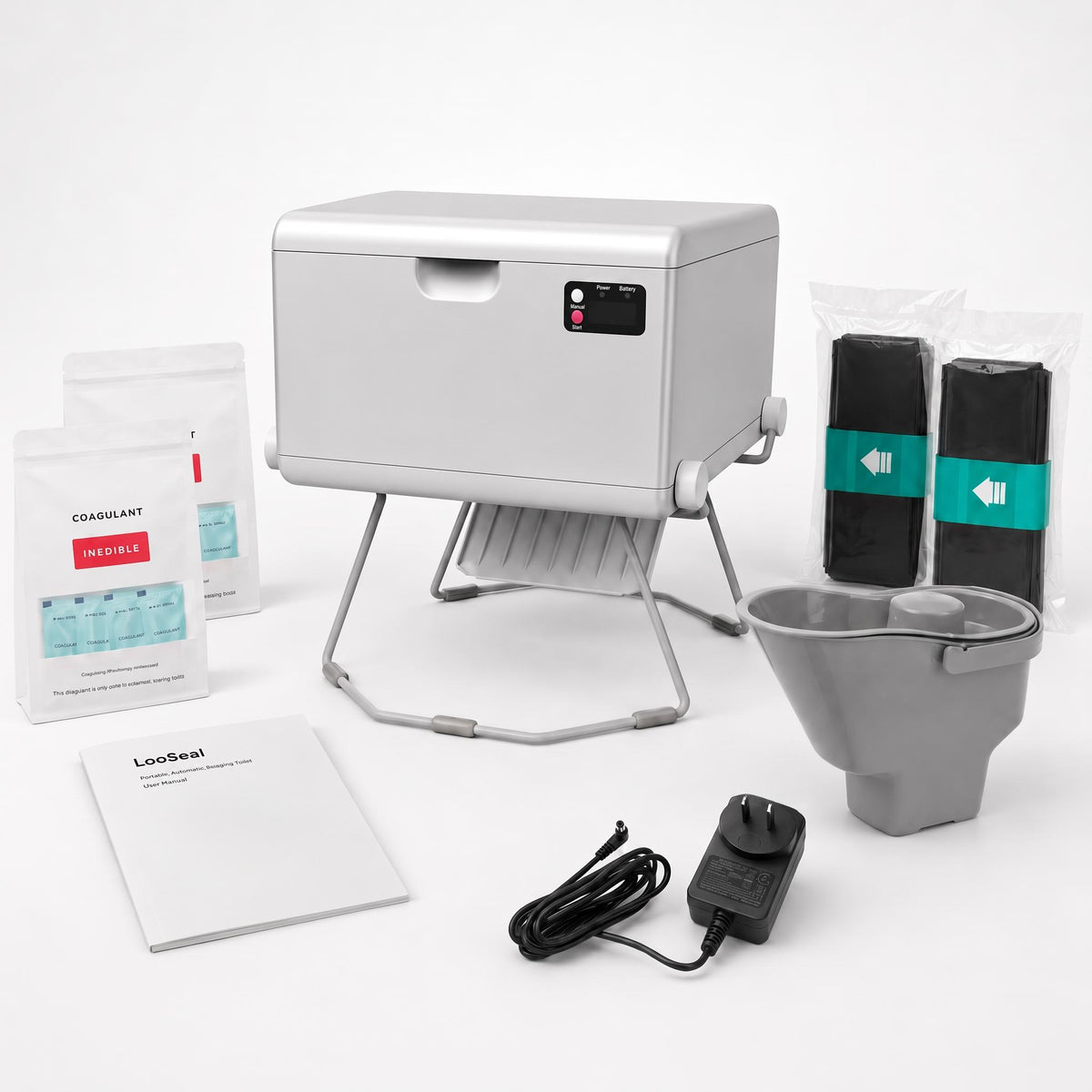 Modiwell EVO LE-310 Portable Dry Flush Toilet with LooSeal Waterless Sealing