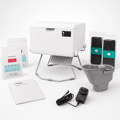 Modiwell EVO LE-310 Portable Dry Flush Toilet with LooSeal Waterless Sealing