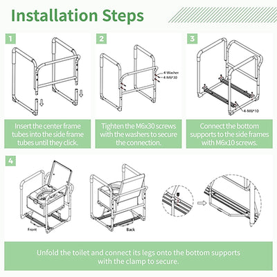 Modiwell Distributors）Modiwell LE-310 Dry Flush Toilet Safety Rail | Stable Support