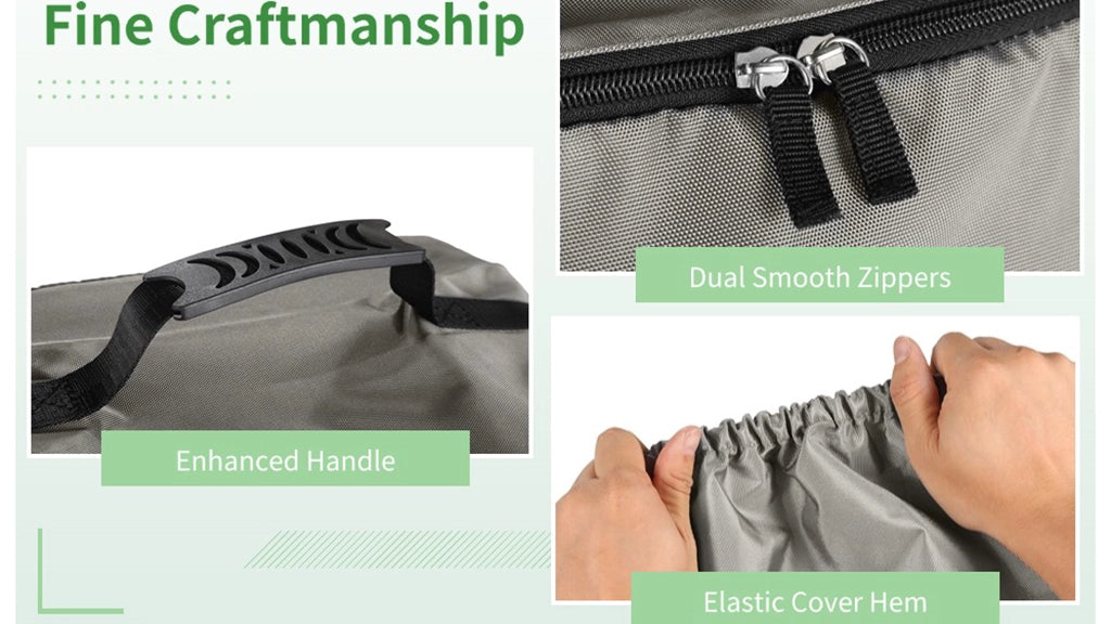 modiwell portable toilet bag handle zipper detail