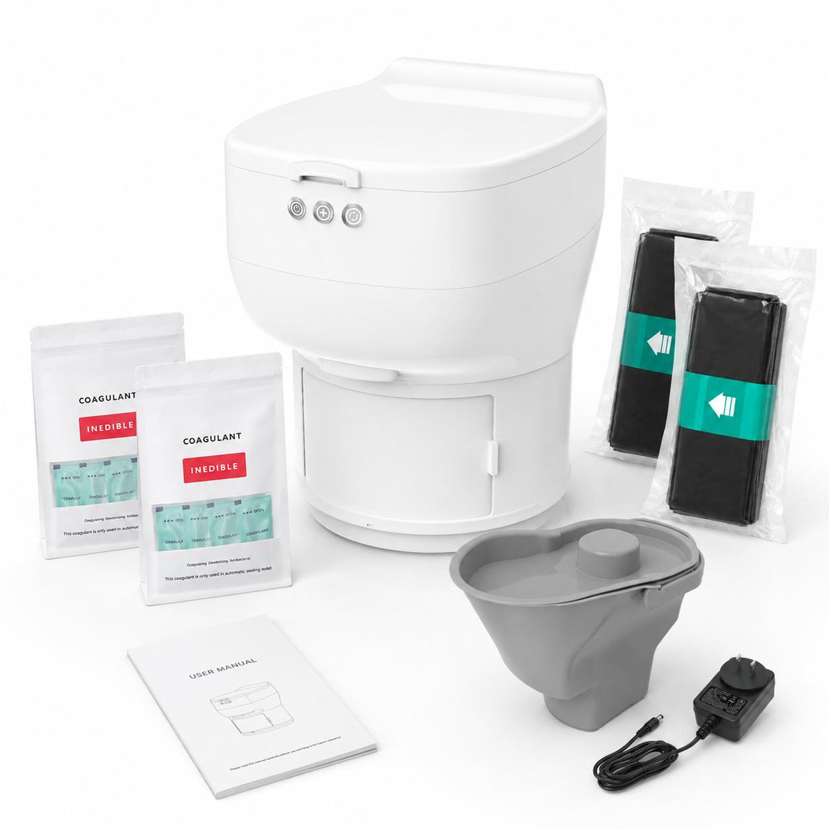 Modiwell Elite R1808 Fixed RV Dry Flush Toilet with LooSeal Waterless Sealing