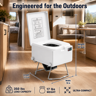 Modiwell EVO LE-310 Portable Dry Flush Toilet with LooSeal Waterless Sealing